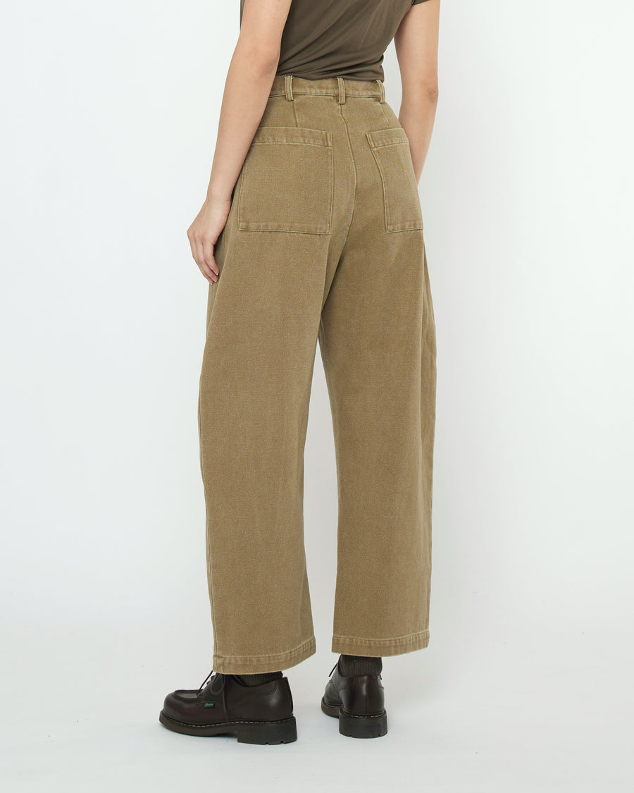 Tailored Curve Legged Trouser - SS25 - Washed Kelp