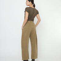 Tailored Curve Legged Trouser - SS25 - Washed Kelp