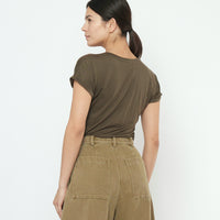 Tailored Curve Legged Trouser - SS25 - Washed Kelp