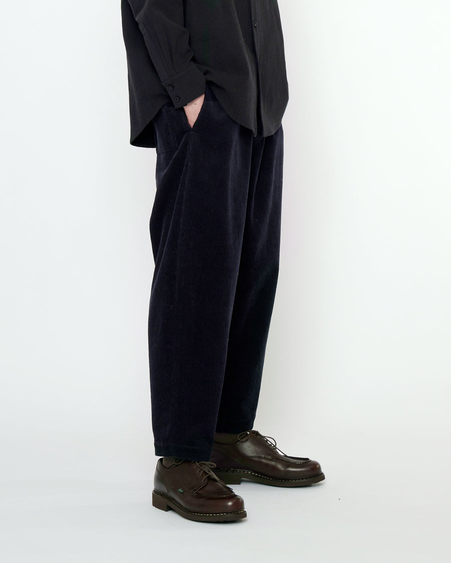 Corduroy Elastic Pull-Up Trouser - FW25 - Black