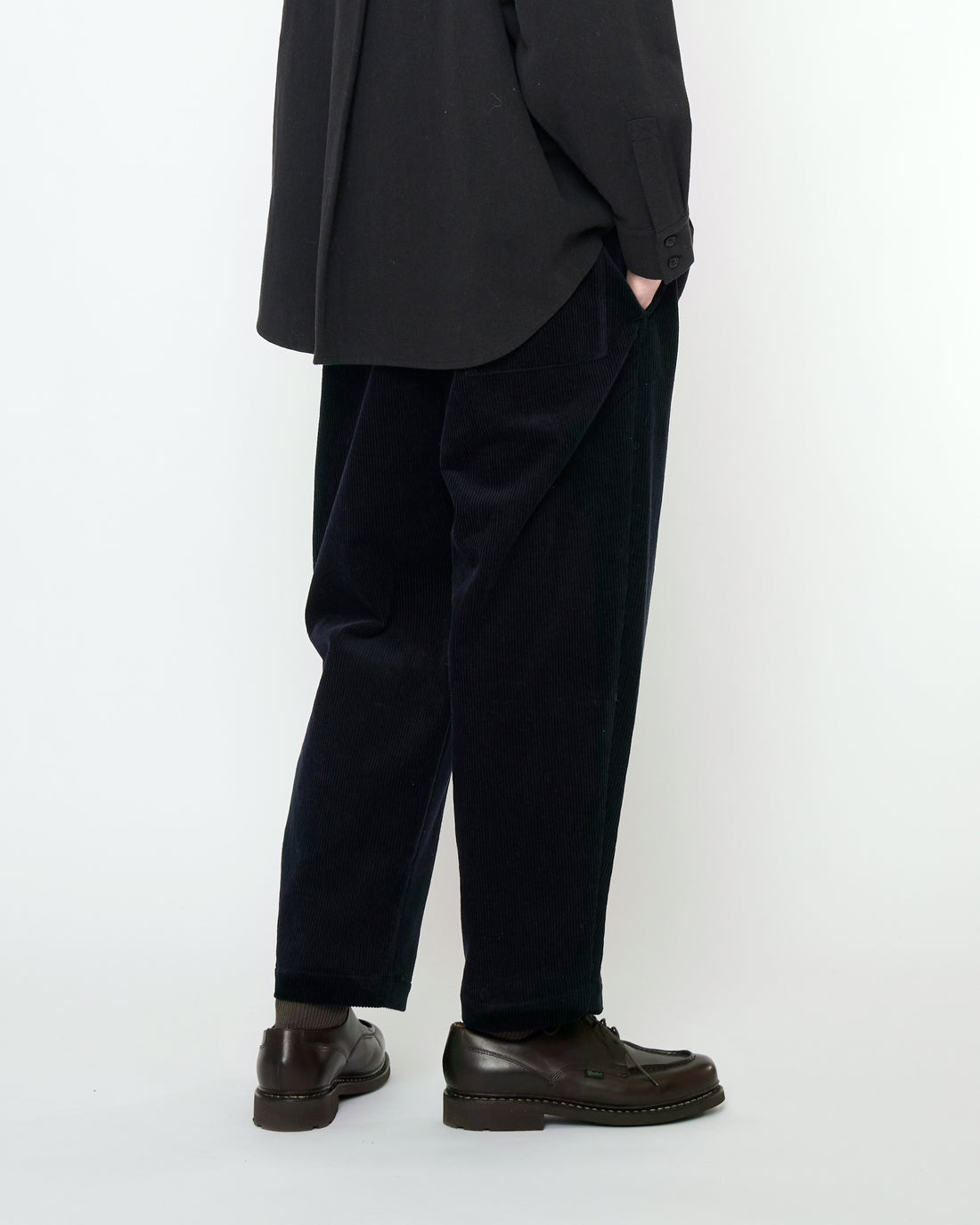 Corduroy Elastic Pull-Up Trouser - FW25 - Black