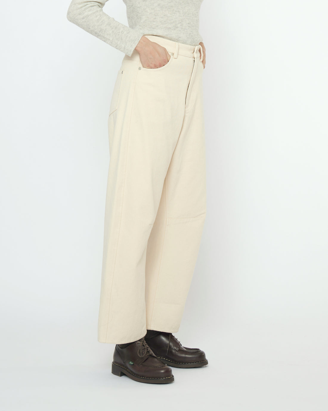 Curve Legged Work Trouser - FW25 - Antique White
