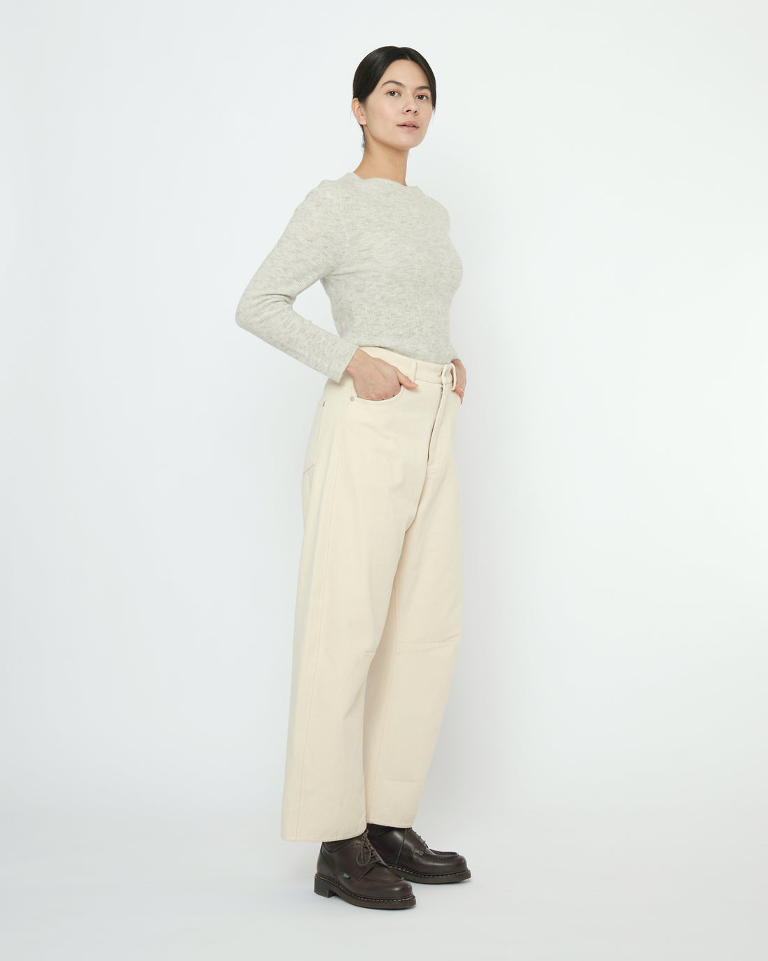 Curve Legged Work Trouser - FW25 - Antique White