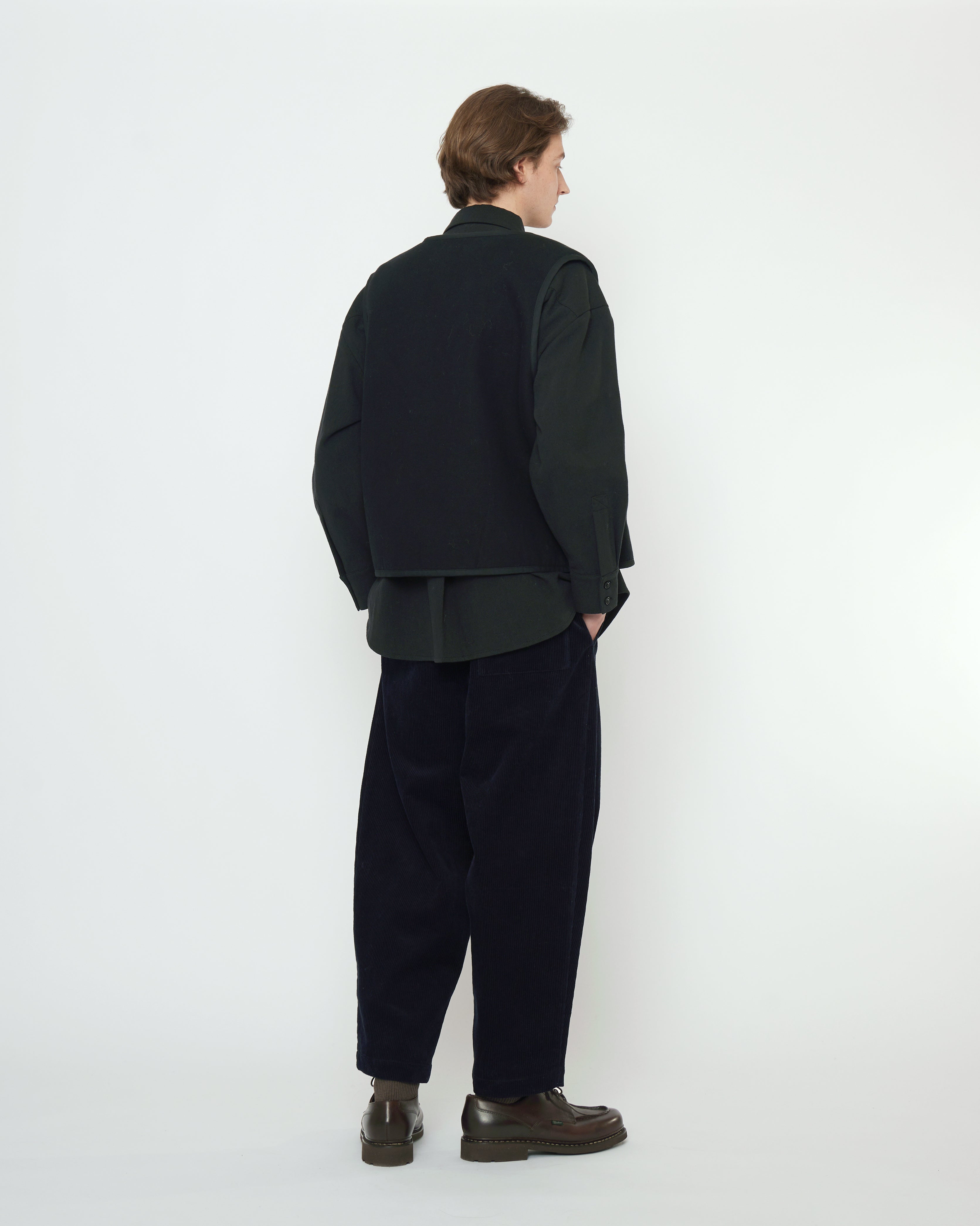 Double Faced Canvas Vest - FW25 - Black