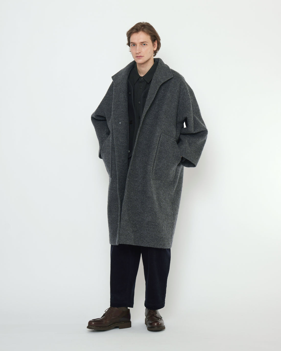 Fall Lapel Coat - FW25 - Heather Gray