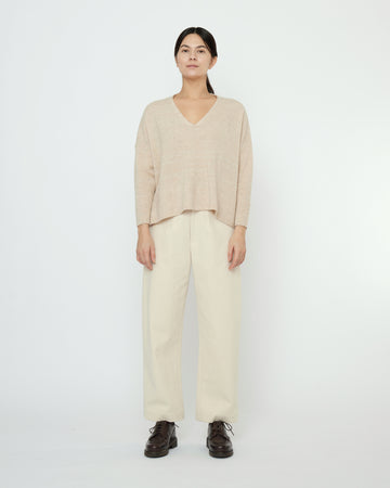 V-Neck Sweater - FW25 - Sand Beige