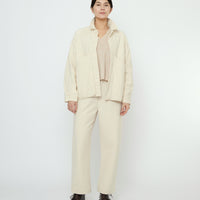 Signature Panel Pockets Shirt Jacket - Textured Edition - Bone