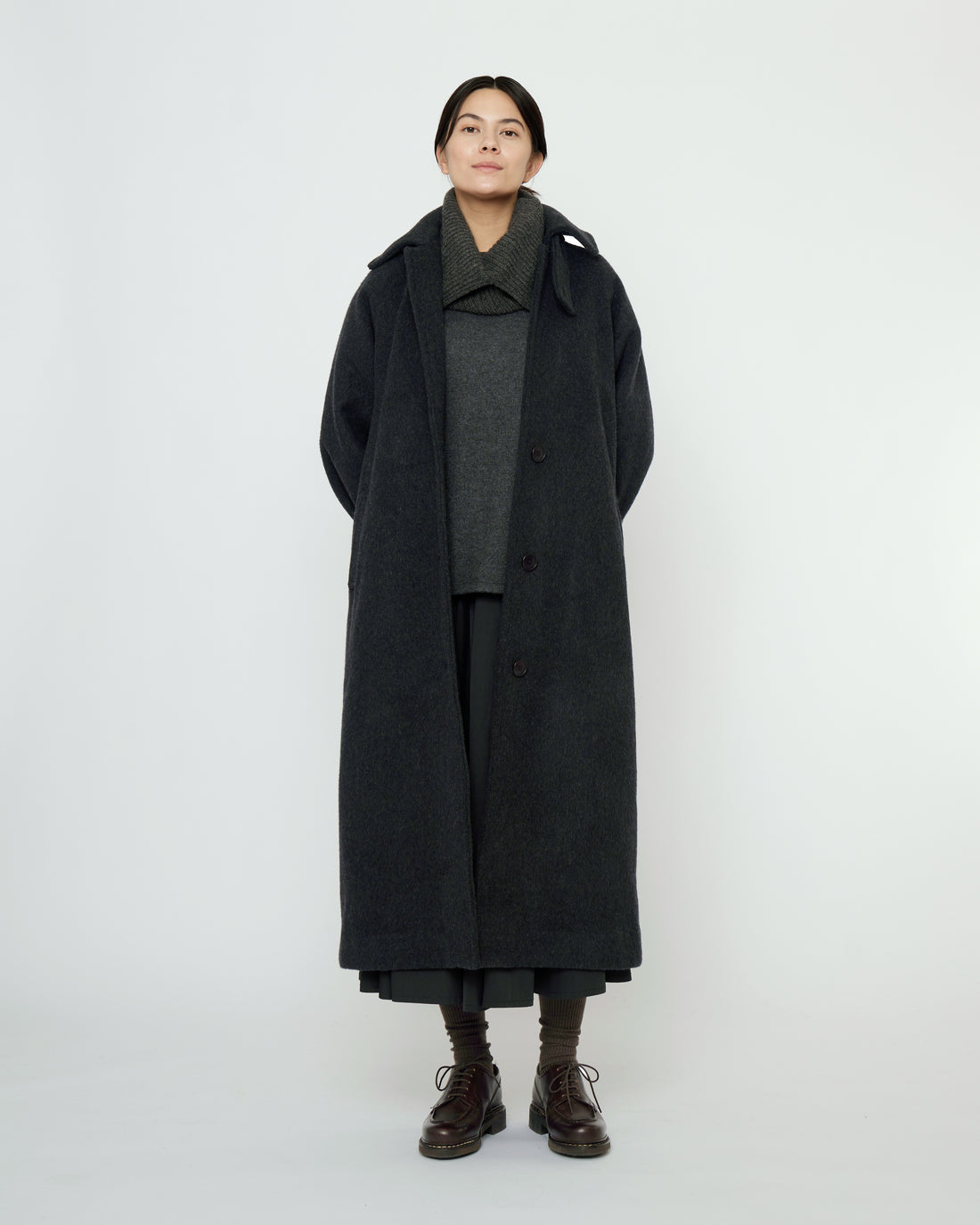 Balmacaan Coat - FW25 - Charcoal