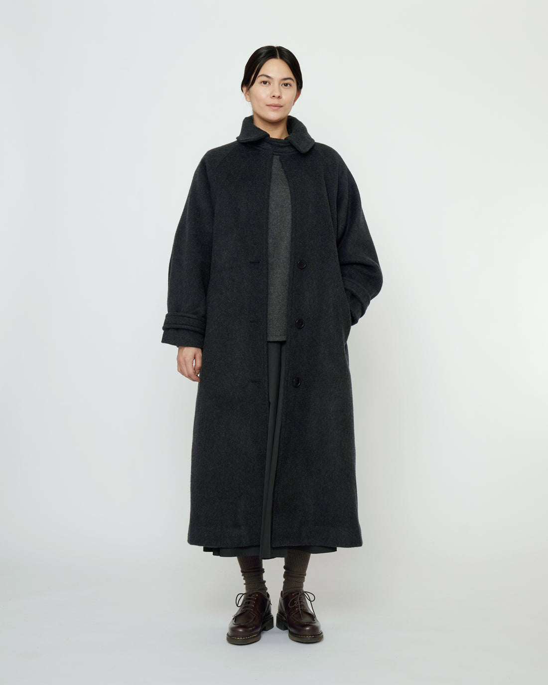 Balmacaan Coat - FW25 - Charcoal