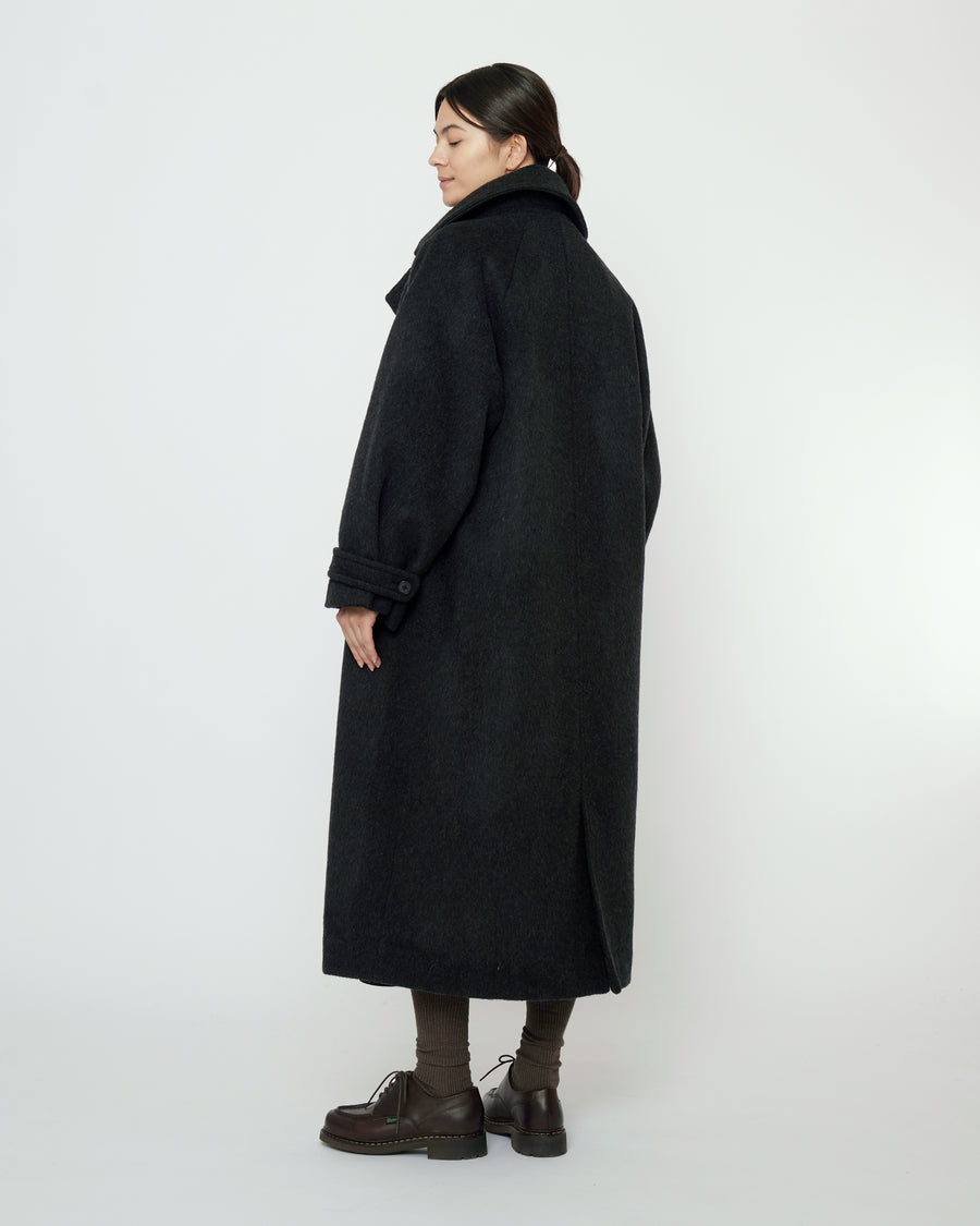 Balmacaan Coat - FW25 - Charcoal