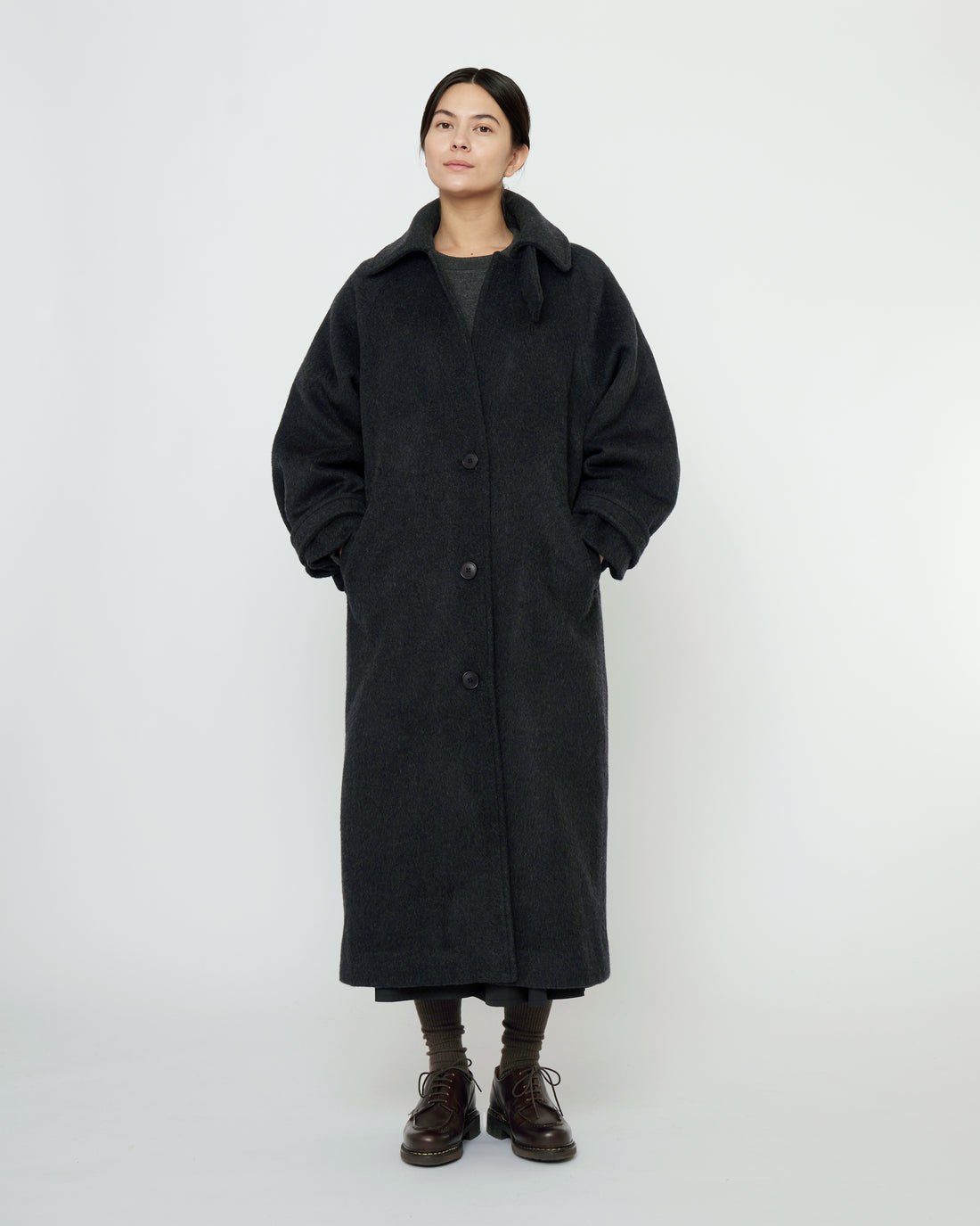 Balmacaan Coat - FW25 - Charcoal