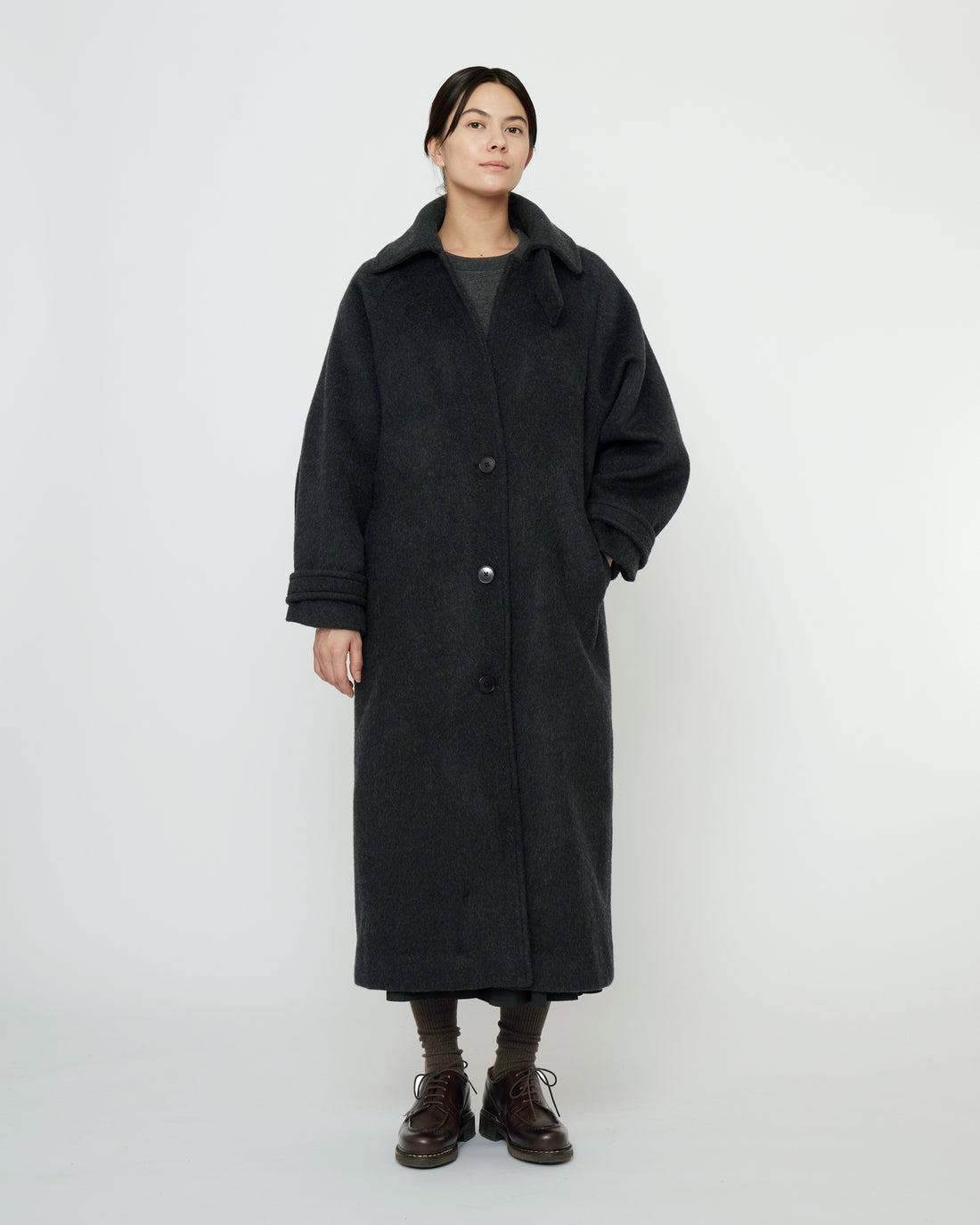 Balmacaan Coat - FW25 - Charcoal