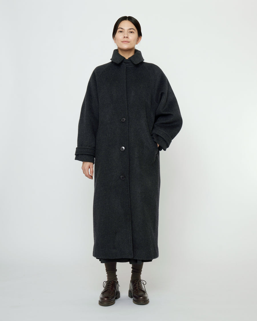 Balmacaan Coat - FW25 - Charcoal