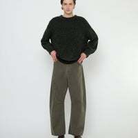 Striped Poet Sweater - FW25 - Gray Black