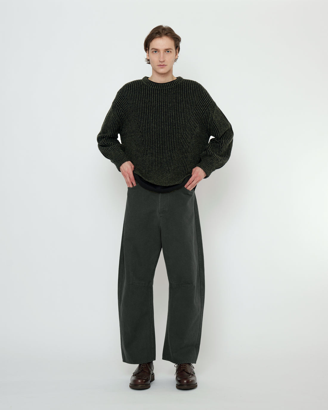 Curve Legged Work Trouser - FW25 - Washed Black