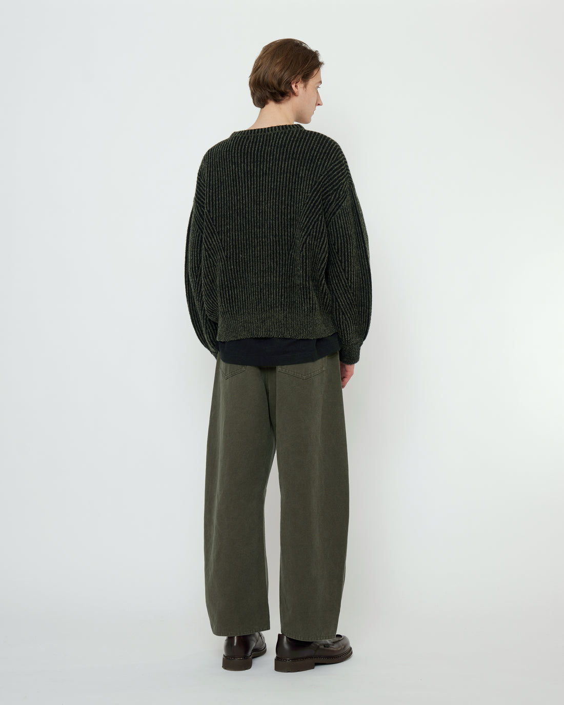 Striped Poet Sweater - FW25 - Gray Black