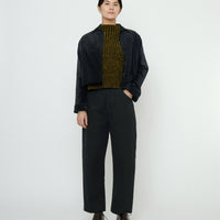 Corduroy 3/4 Cropped Shirt Jacket - FW25 - Black