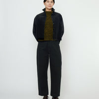Corduroy 3/4 Cropped Shirt Jacket - FW25 - Black