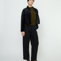 Corduroy 3/4 Cropped Shirt Jacket - FW25 - Black