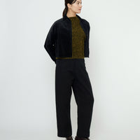 Corduroy 3/4 Cropped Shirt Jacket - FW25 - Black