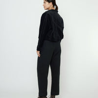 Corduroy 3/4 Cropped Shirt Jacket - FW25 - Black
