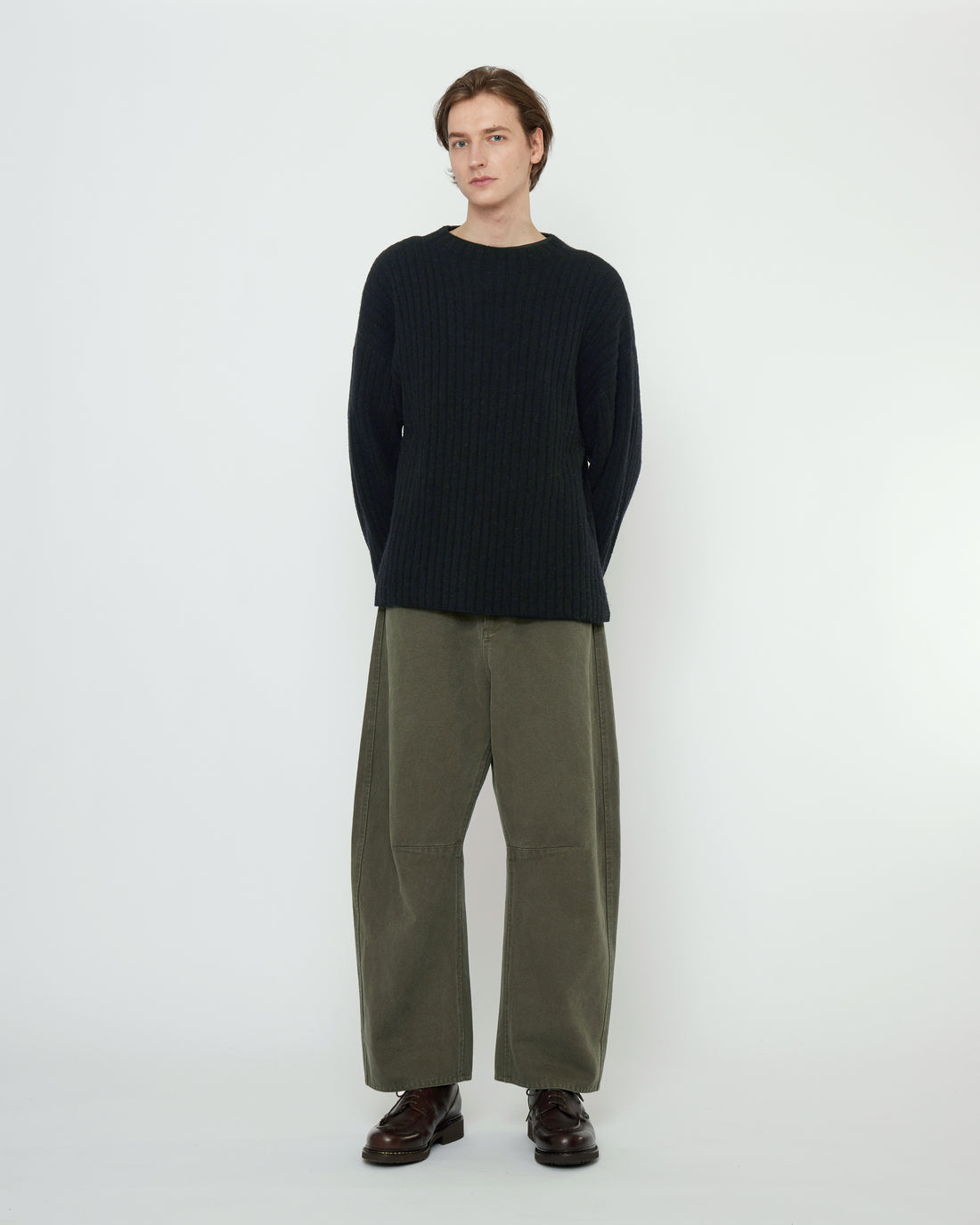 Curve Legged Work Trouser - FW25 - Washed Olive