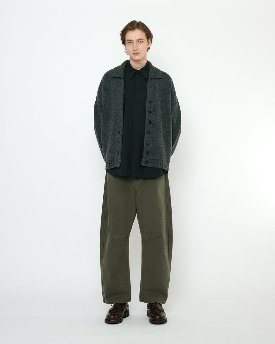 Chunky Collared Cardigan - FW25 - Gray