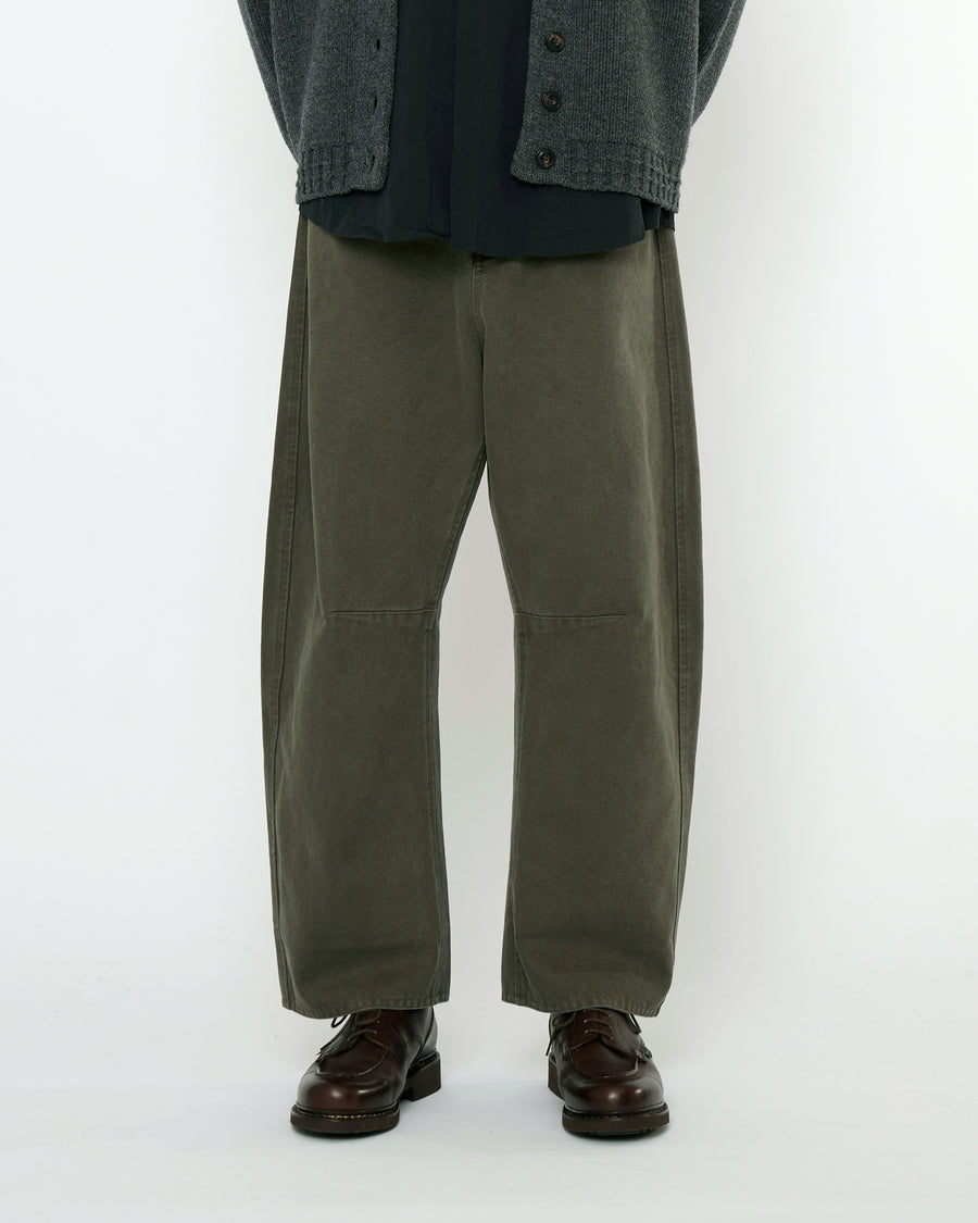 Curve Legged Work Trouser - FW25 - Washed Olive