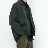 Chunky Collared Cardigan - FW25 - Gray