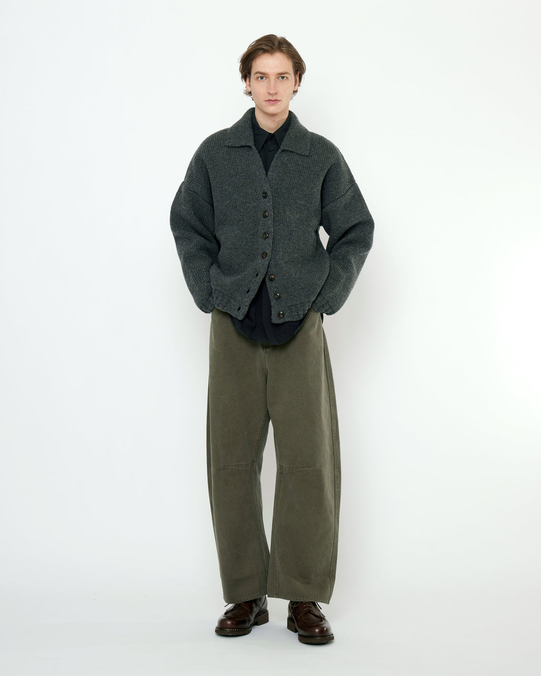 Curve Legged Work Trouser - FW25 - Washed Olive