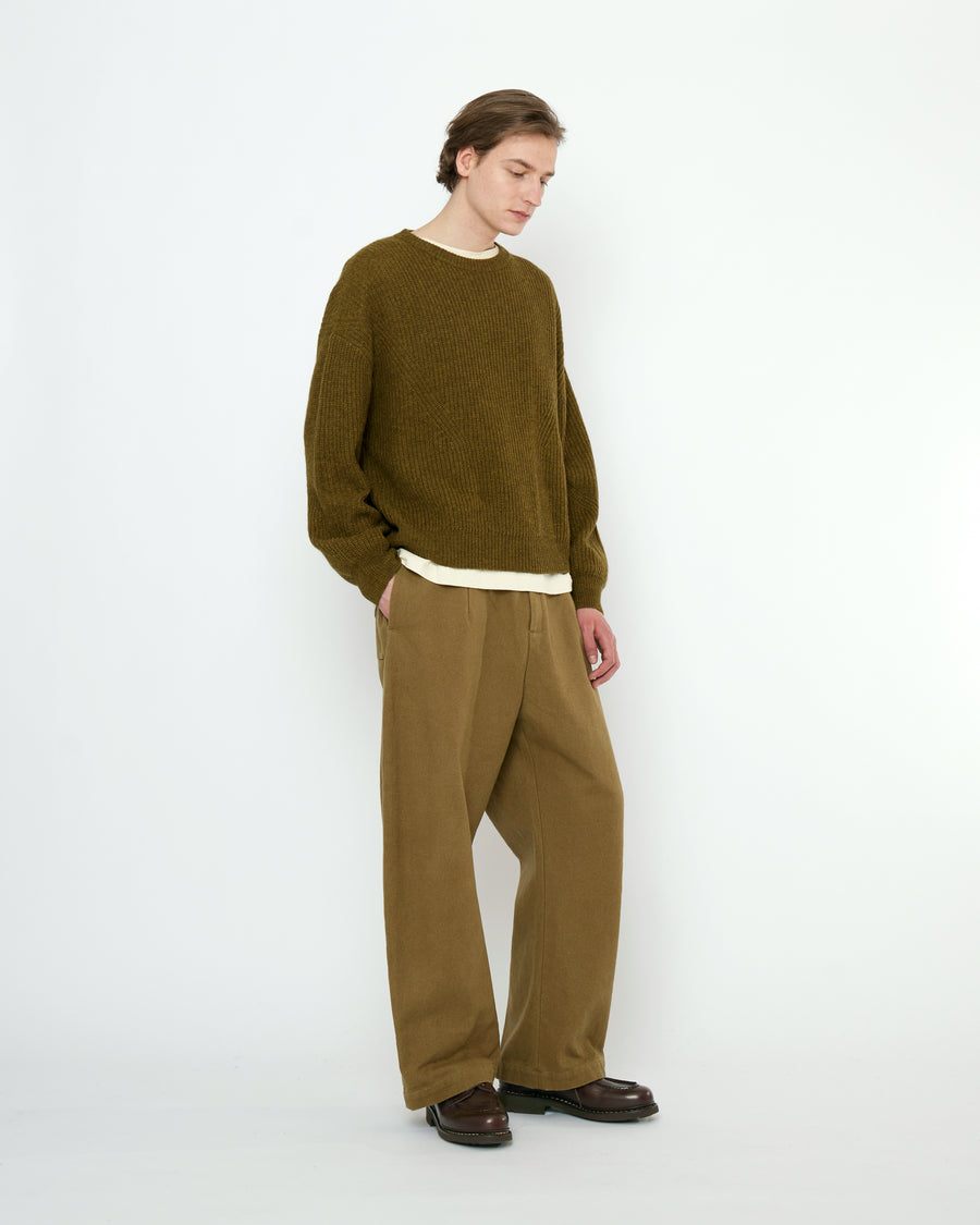 Signature Poet Sleeves Sweater - Yak Edition - Kelp