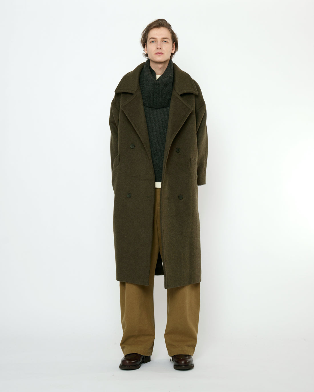 Oversized Wool Coat - FW25 - Deep Olive