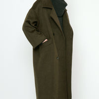 Oversized Wool Coat - FW25 - Deep Olive