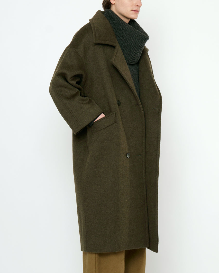 Oversized Wool Coat - FW25 - Deep Olive