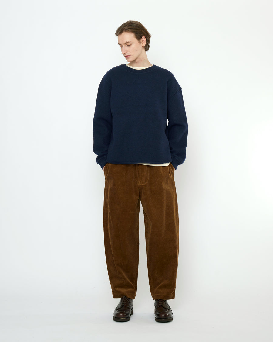 Corduroy Elastic Pull-Up Trouser - FW25 - Sepia Brown