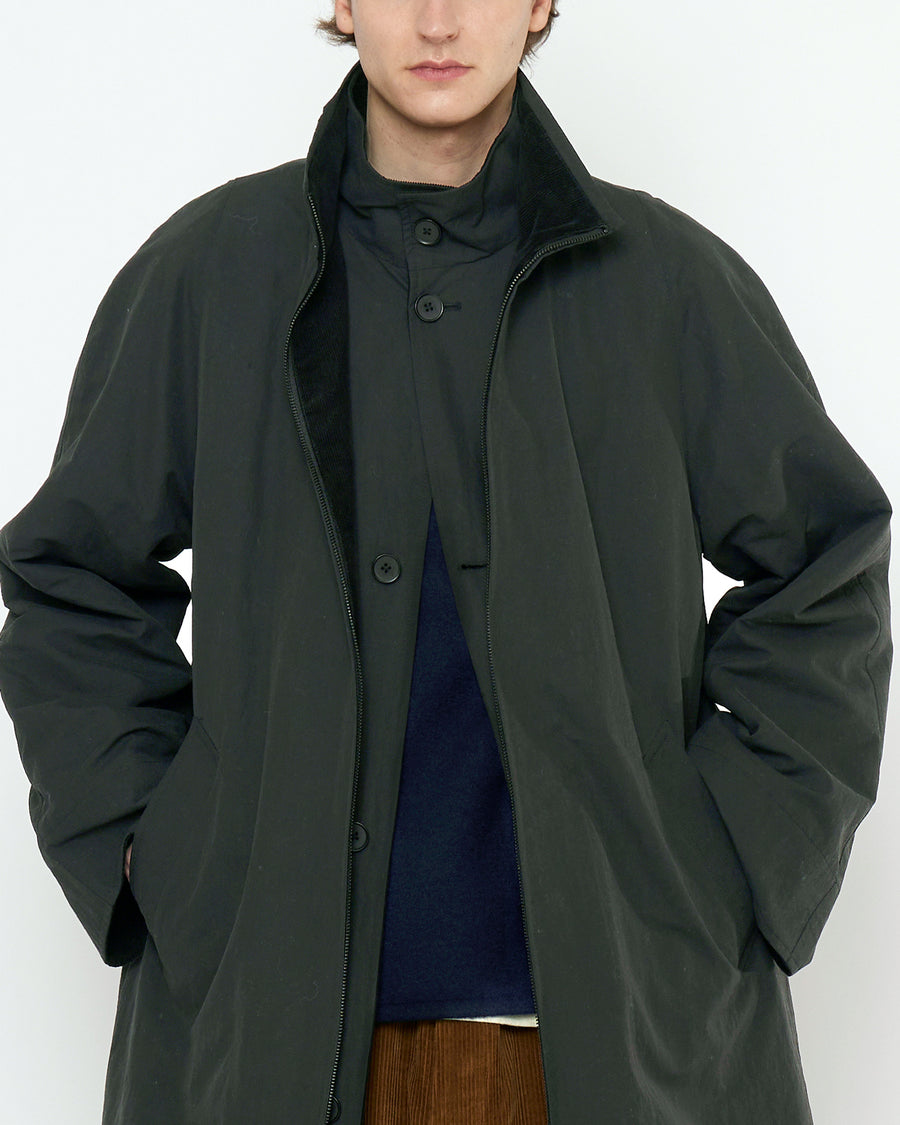 Double Collar Overtcoat - FW25 - Black