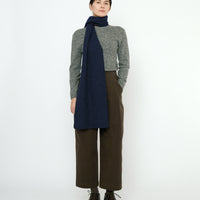 Long Scarf - Boiled Wool - FW25 - Navy
