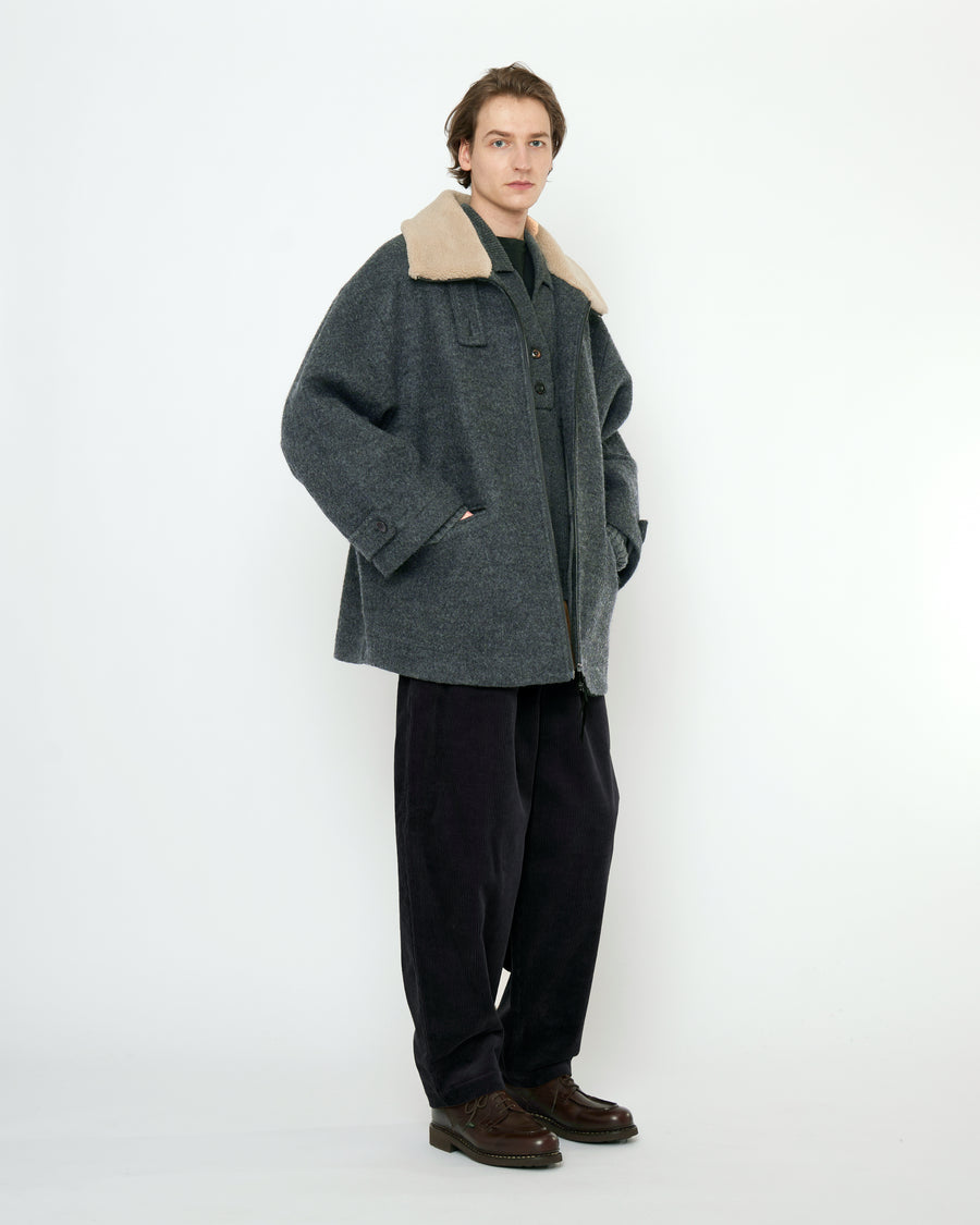 Blouson Short Coat - FW25 - Heather Gray