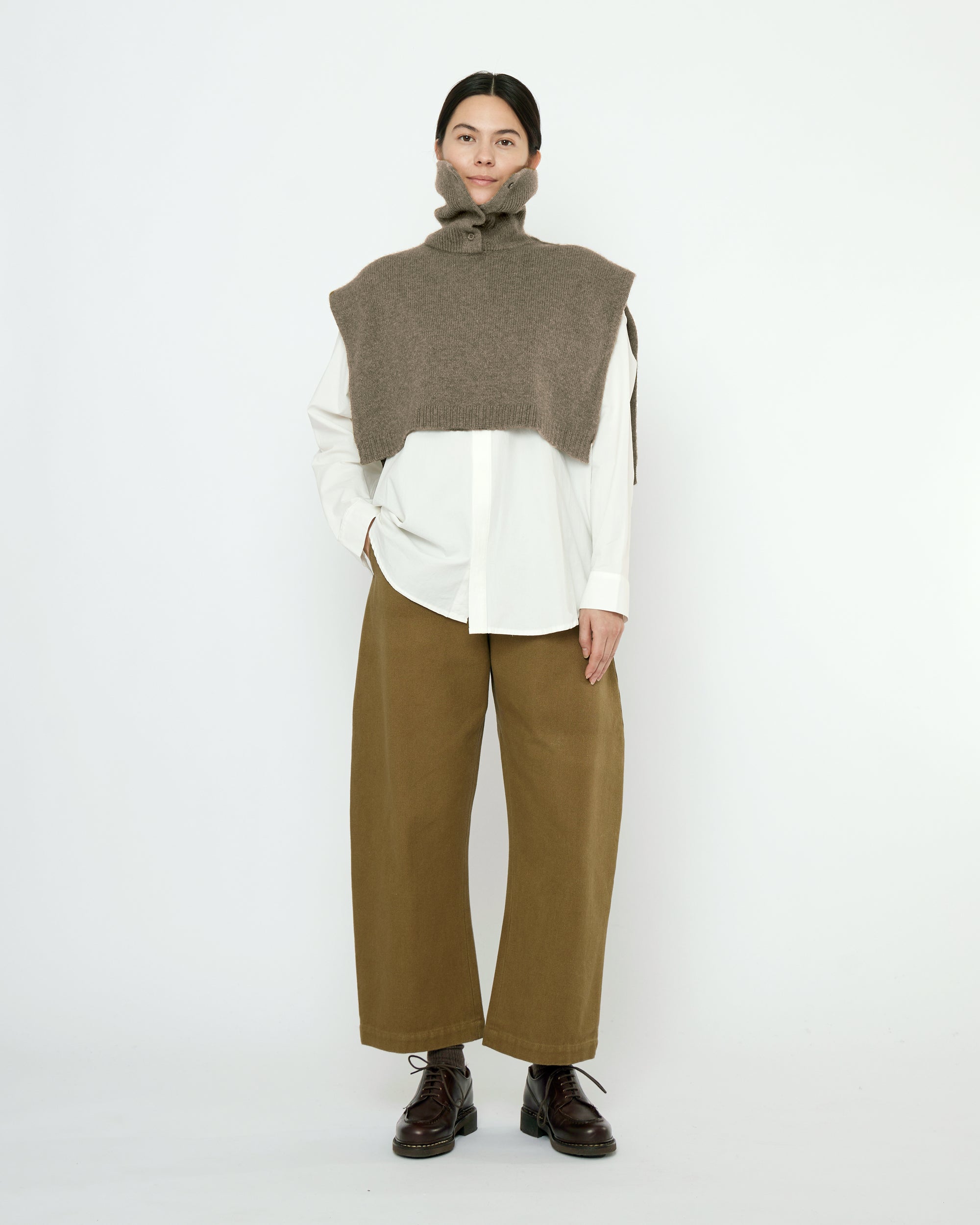 Knit Turtleneck Vest - FW25 - Taupe