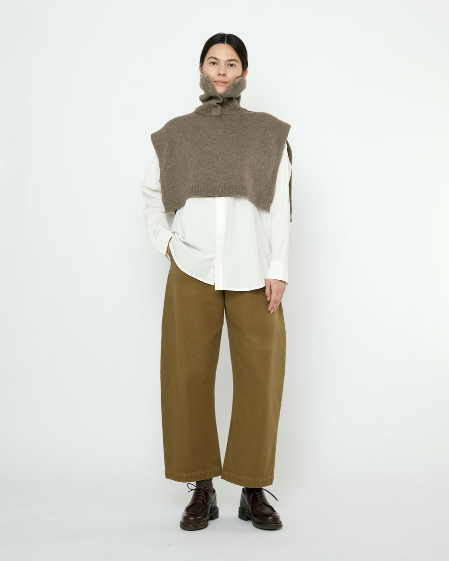Knit Turtleneck Vest - FW25 - Taupe