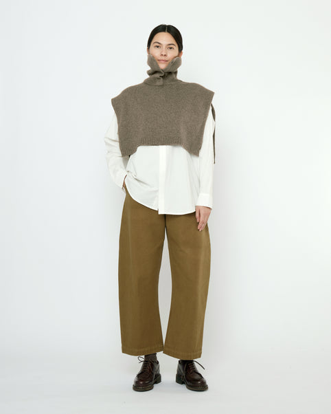 Knit Turtleneck Vest - FW25 - Taupe