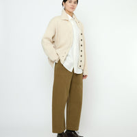 Chunky Collared Cardigan - FW25 - Antique White