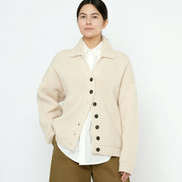 Chunky Collared Cardigan - FW25 - Antique White