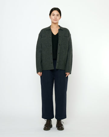 Boiled Wool Shirt Jacket - FW25 - Charcoal