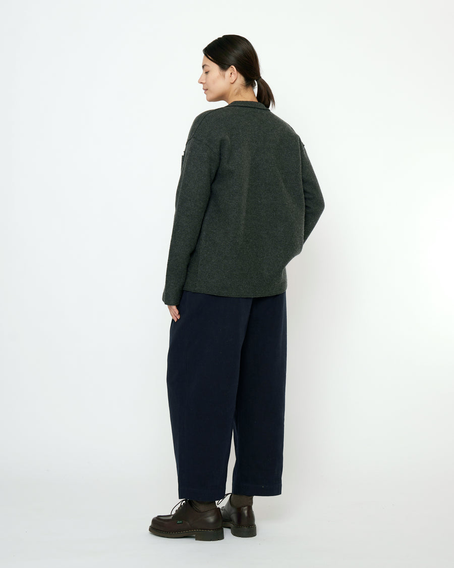 Boiled Wool Shirt Jacket - FW25 - Charcoal