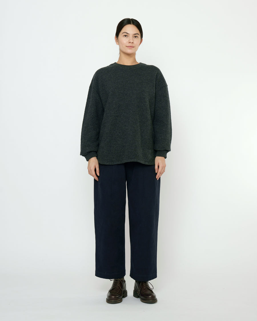 Boiled Wool Keepsake Jumper - FW25 - Charcoal