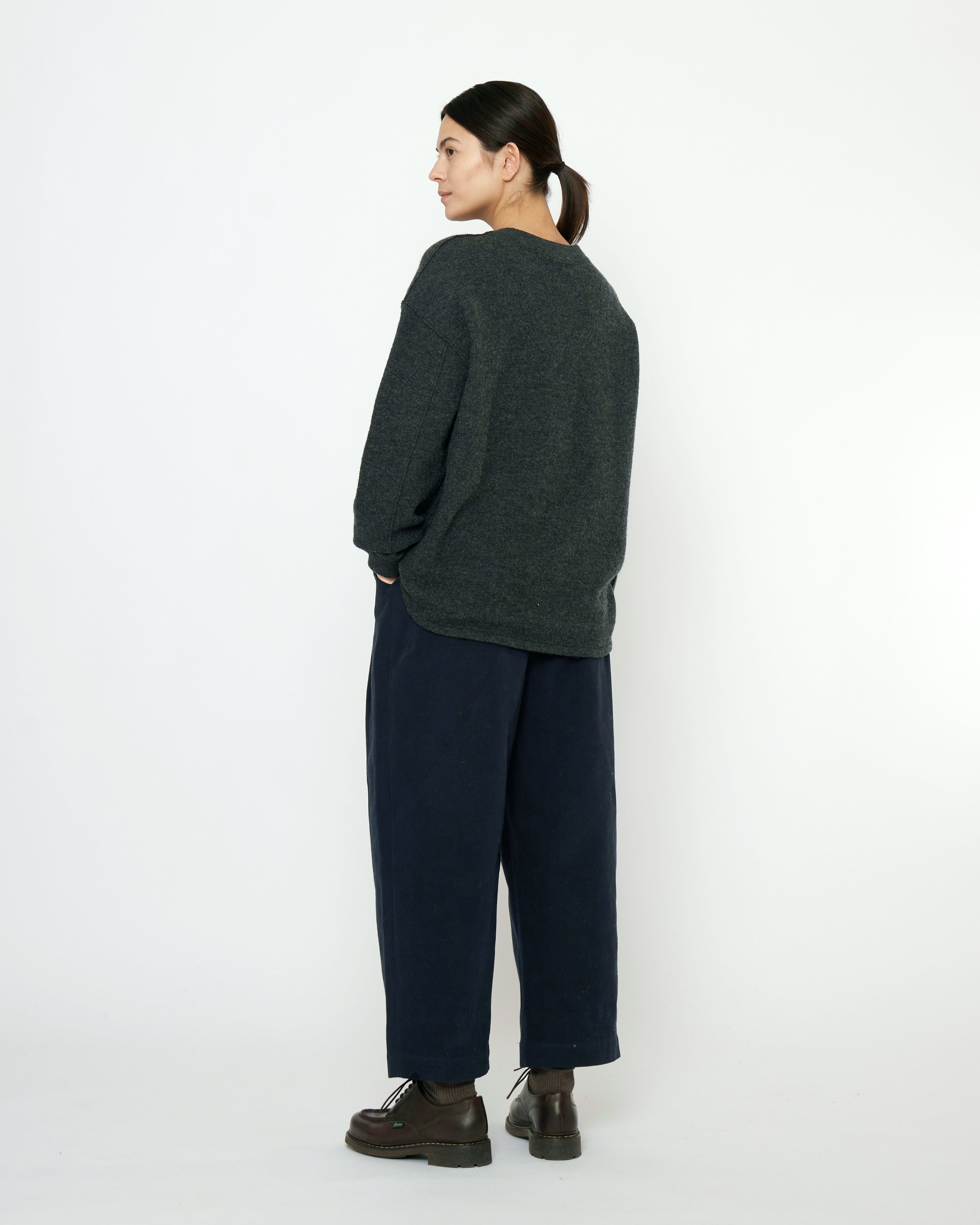 Boiled Wool Keepsake Jumper - FW25 - Charcoal