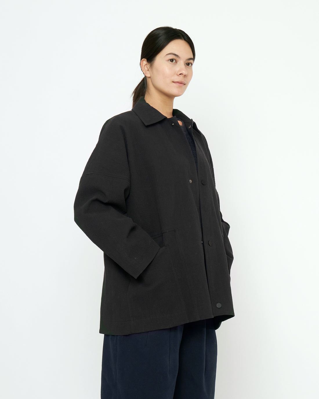 Pockets Shirt Jacket - FW25 - Black