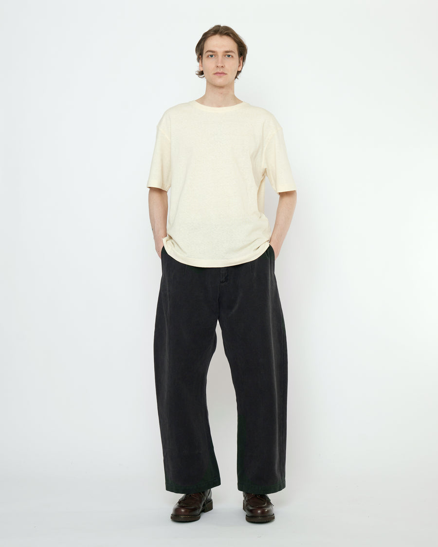 Tailored Curve Legged Trouser - SS25 - Washed Black