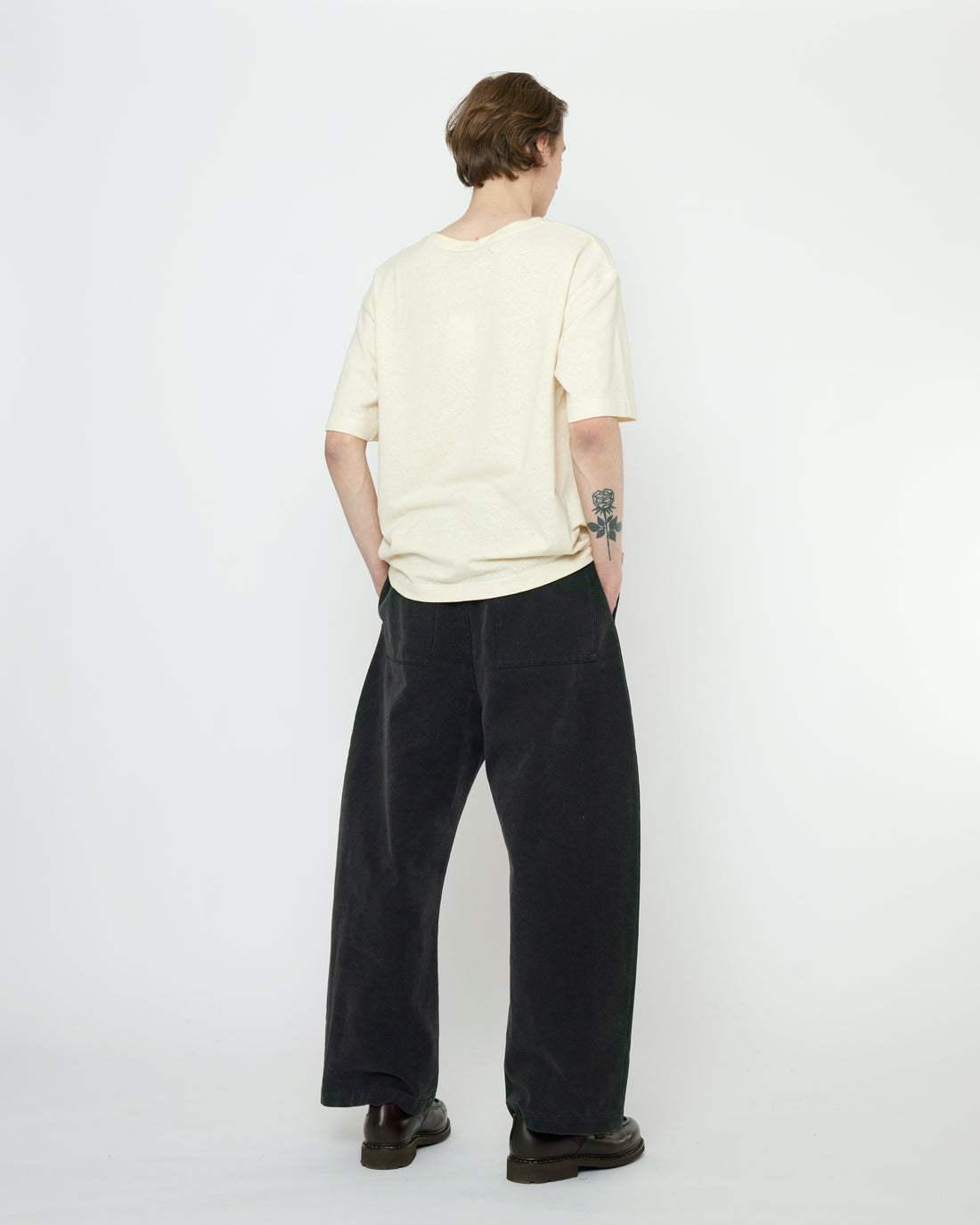 Tailored Curve Legged Trouser - SS25 - Washed Black